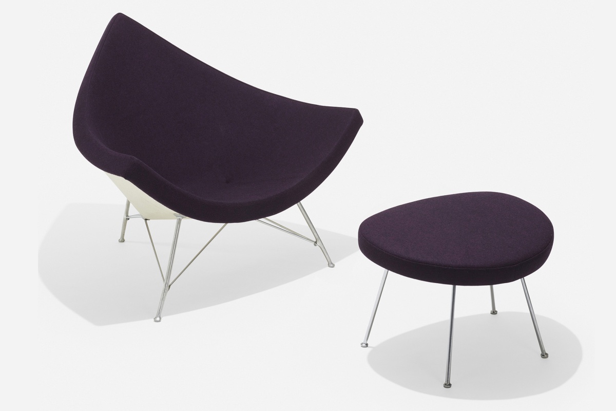 Herman Miller Vintage - George Nelson and Associates Coconut Chair and Ottoman