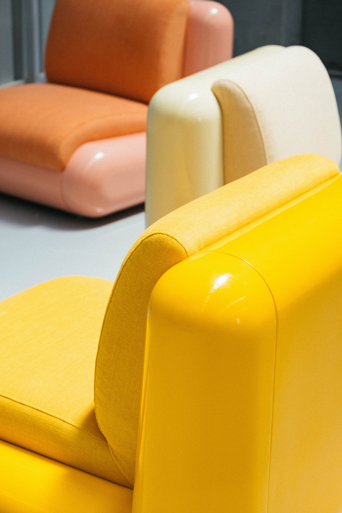 Holloway Li x Uma brightly colored chairs