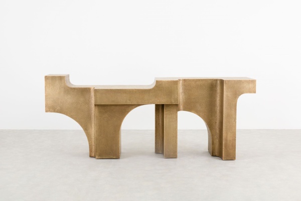 Golden Arc Console by Vikram Goyal. Nilufar