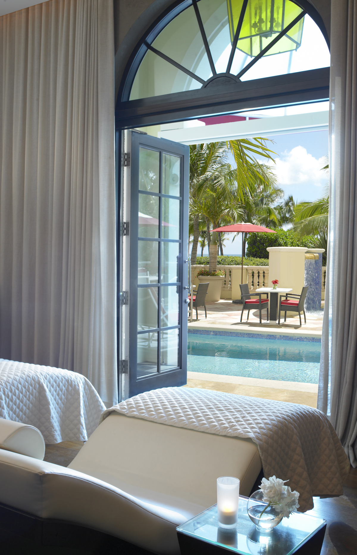 spa pool at acqualina resort