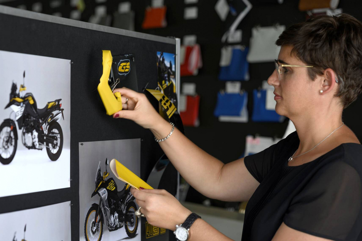 woman designing motorcycles