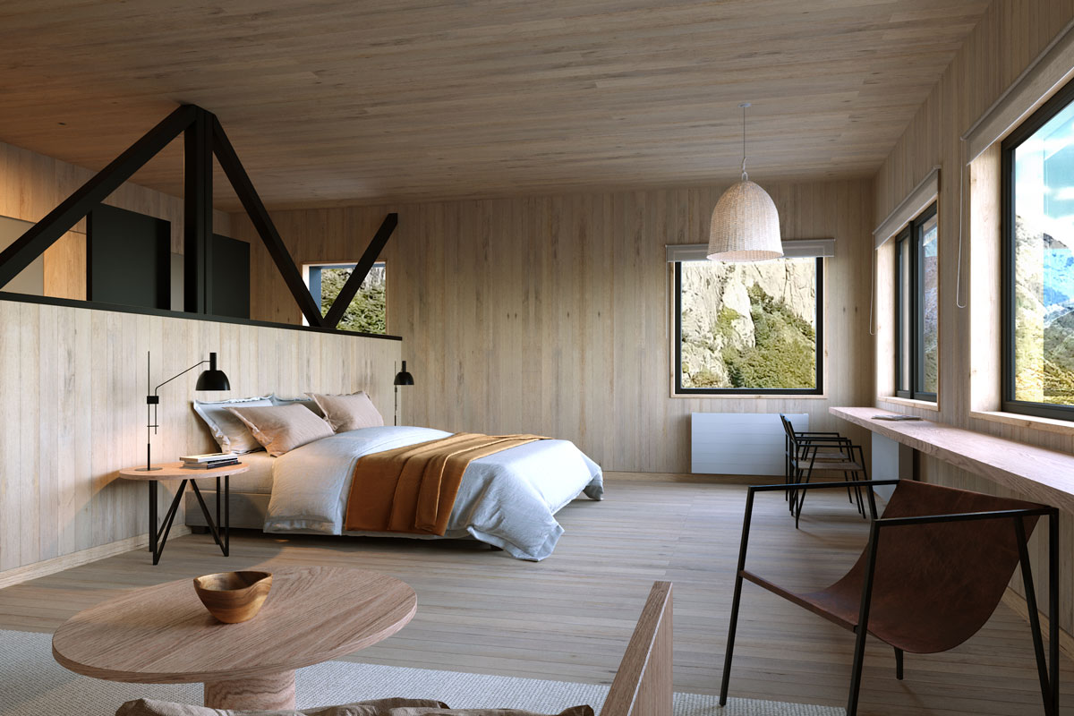 el chalten lodge suite bedroom