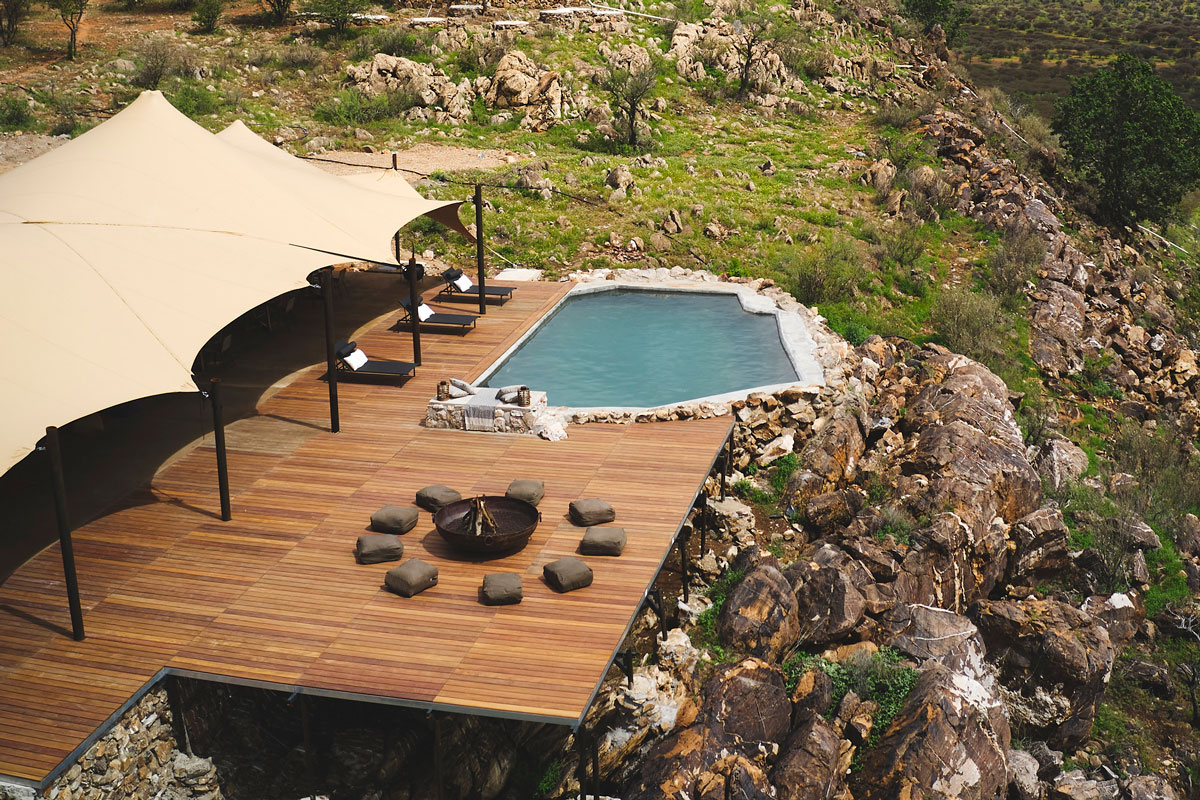 habitas namibia aerial pool