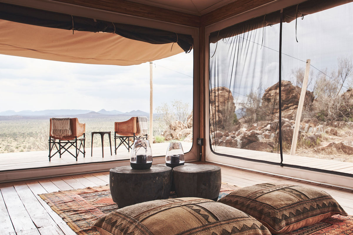 habitas namibia hotel tent inside