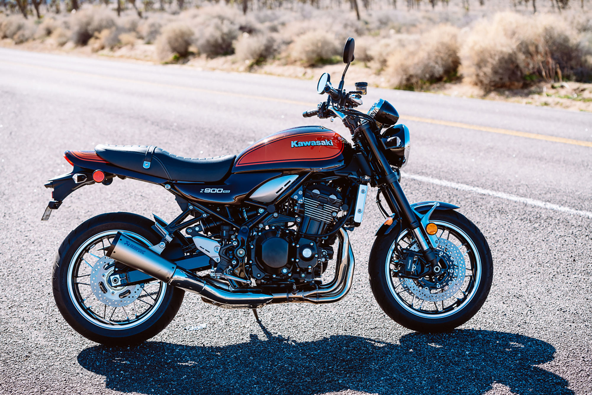 Kawasaki Z900RS in Joshua Tree