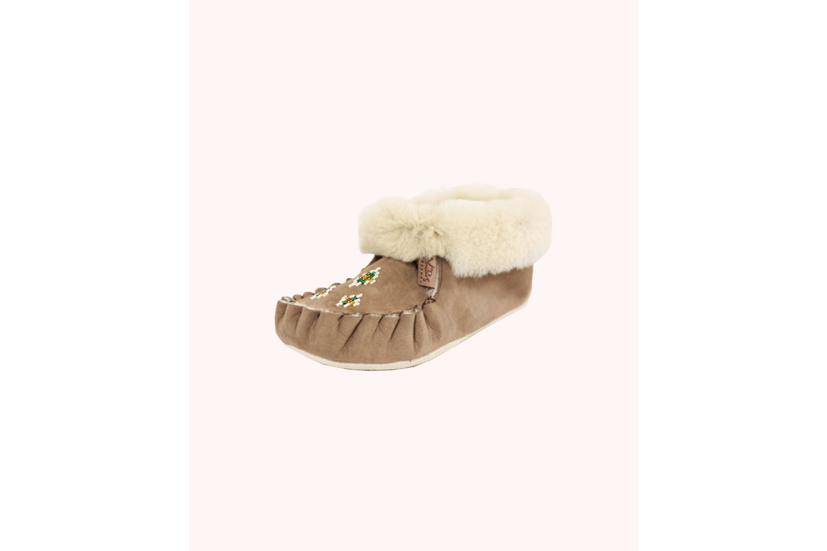 laurentian chief sheepskin high cuff slippers
