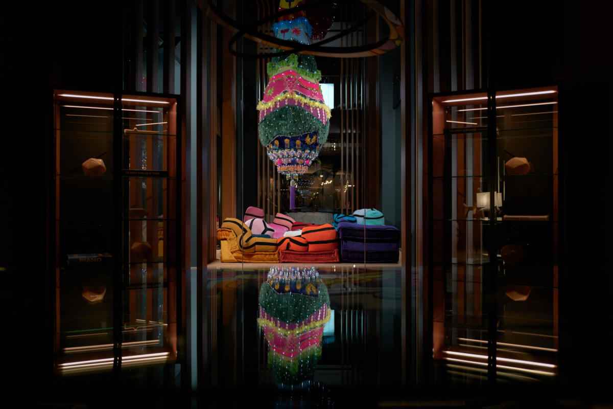 Furniture by Joana Vasconcelos for Roche Bobois in the Milan showroom