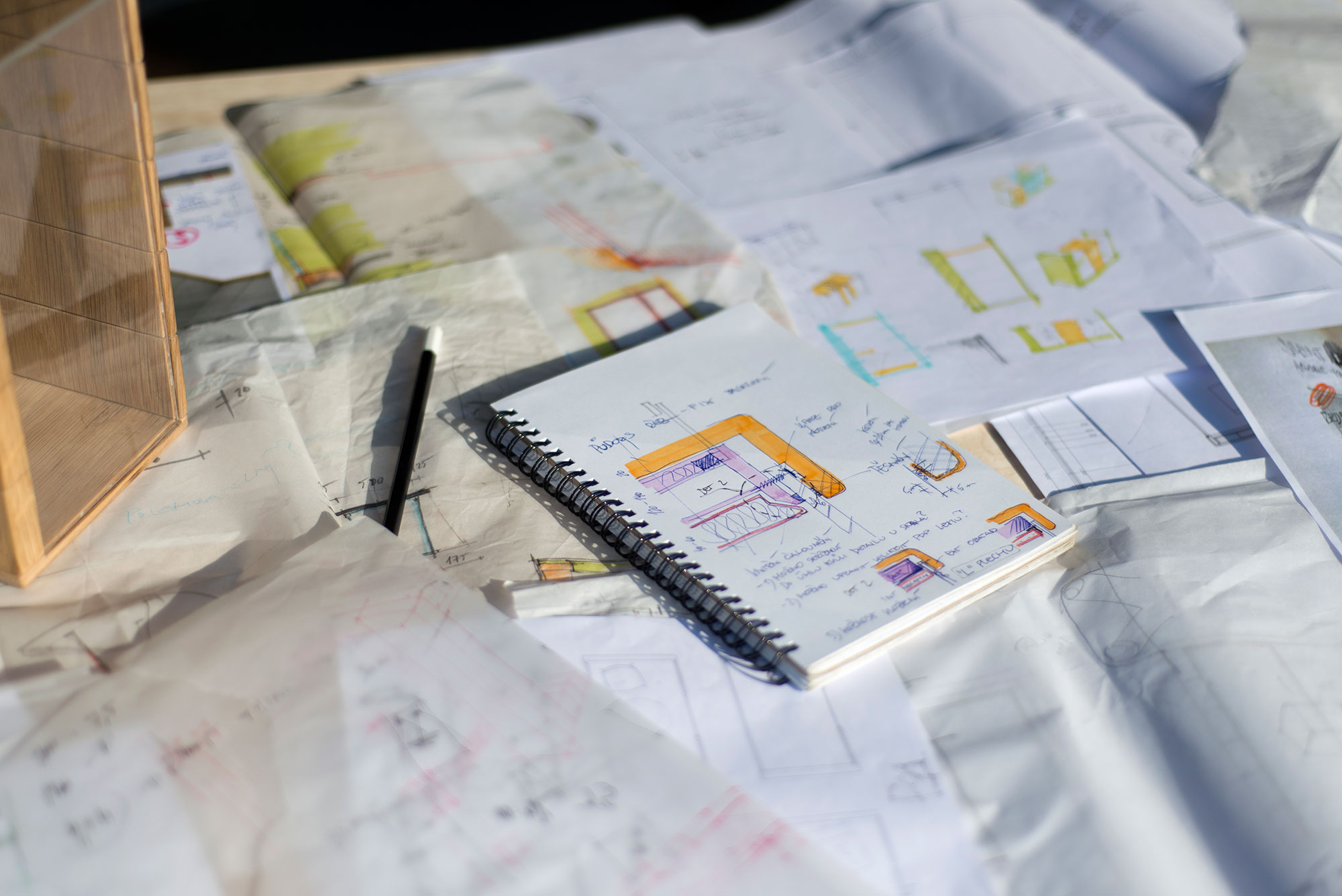 sketches of silentlab uniq phonebooth