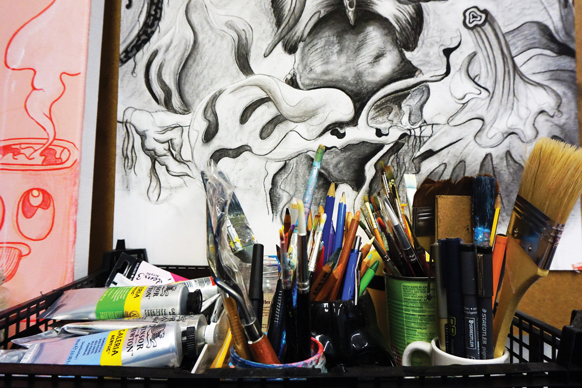 sixtysix mag MURUGIAH studio paintbrushes