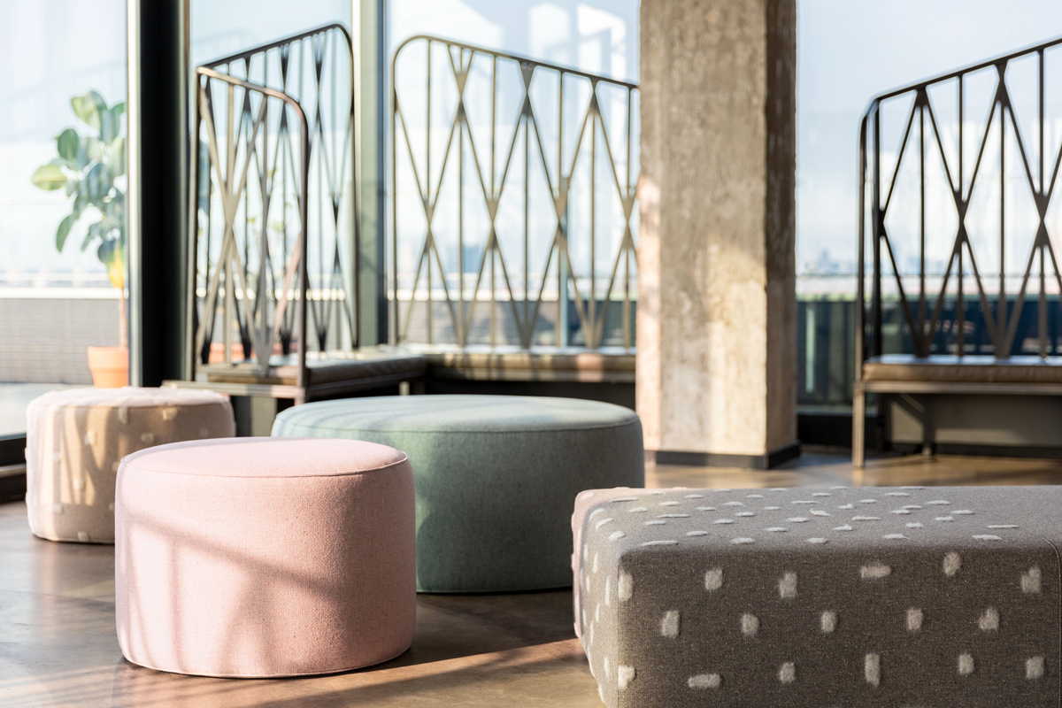 sixtysix mag hbf textiles crafted felt ottomans
