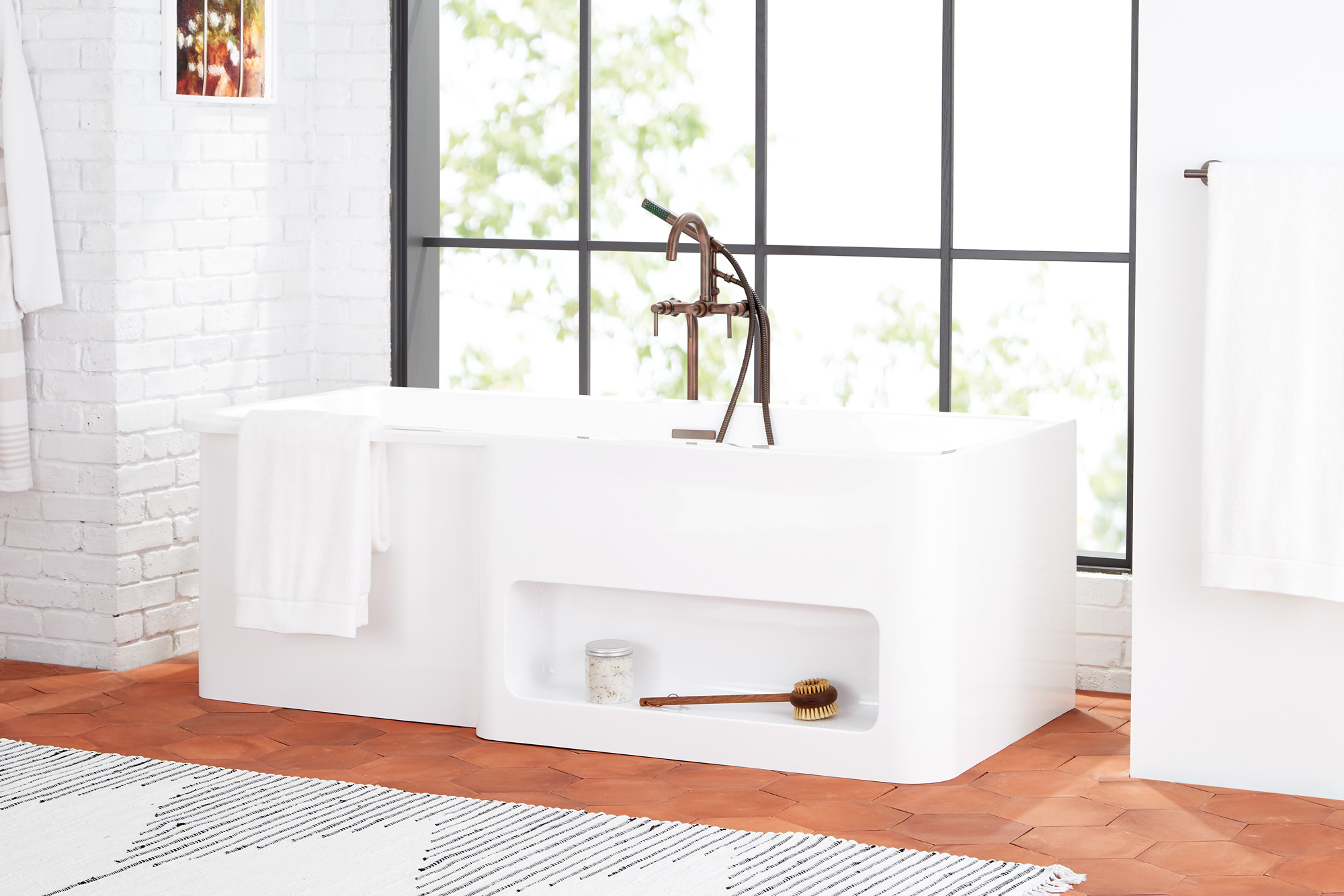 sixtysix signature hardware white room tub detail